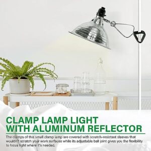 Simple Deluxe HIWKLTCLAMPLIGHTMX2 2-Pack Clamp Lamp Light with 8.5 Inch Aluminum Reflector Up to 150 Watt E26 Socket (No Bulb Included) 6 Feet 18/2 SPT-2 Cord, Silver
