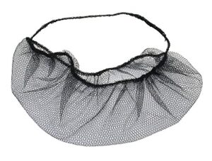 100 pieces disposable nylon honeycomb royal beard protector nets, latex free (black)