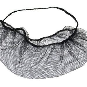 100 pieces Disposable Nylon Honeycomb Royal Beard Protector nets, Latex Free (Black)