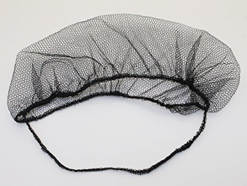 100 pieces Disposable Nylon Honeycomb Royal Beard Protector nets, Latex Free (Black)