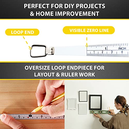 Perfect Pi Diameter Circumference Tape Measure - Imperial and Metric Tape Measure 1/2-inch by 12ft / 3.5m Use for Measuring Cylindrical Objects (Pipe Tape, Tree Tape) Model DCT120