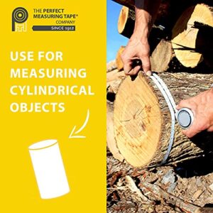 Perfect Pi Diameter Circumference Tape Measure - Imperial and Metric Tape Measure 1/2-inch by 12ft / 3.5m Use for Measuring Cylindrical Objects (Pipe Tape, Tree Tape) Model DCT120