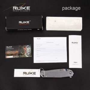 Ruike Folding Knive, Blue & Silver, 420 Ss (P801-SF)