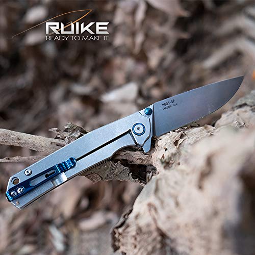 Ruike Folding Knive, Blue & Silver, 420 Ss (P801-SF)