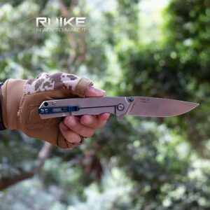 Ruike Folding Knive, Blue & Silver, 420 Ss (P801-SF)