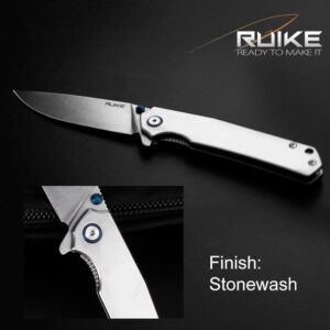 Ruike Folding Knive, Blue & Silver, 420 Ss (P801-SF)