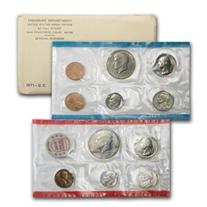 1971 us 11 piece mint set in original packaging from us mint uncirculated