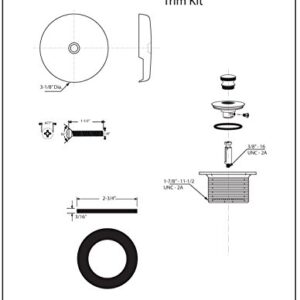 Westbrass Twist & Close Tub Trim Set with One-Hole Overflow Faceplate, Matte Black, D94-62