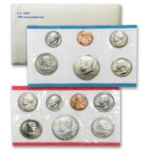 1980 US 13 Piece Mint Set in original packaging from US mint Uncirculated