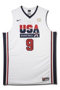 michael jordan signed & inscribed nike 1992 olympic basketball jersey, uda, limited to 109