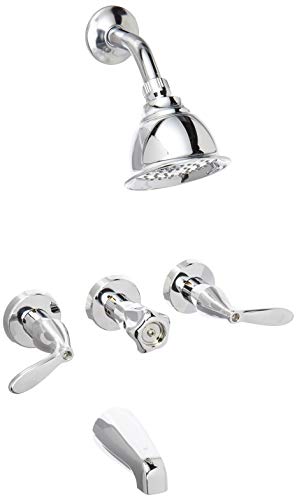 Moen/Faucets 82663 3 Handle Tub/Shower Faucet, Chrome Finish