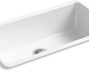 KOHLER 5707-0 Iron/Tones Kitchen Sink, White