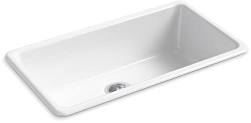 KOHLER 5707-0 Iron/Tones Kitchen Sink, White