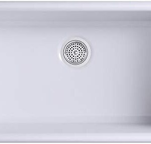 KOHLER 5707-0 Iron/Tones Kitchen Sink, White