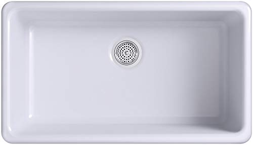 KOHLER 5707-0 Iron/Tones Kitchen Sink, White