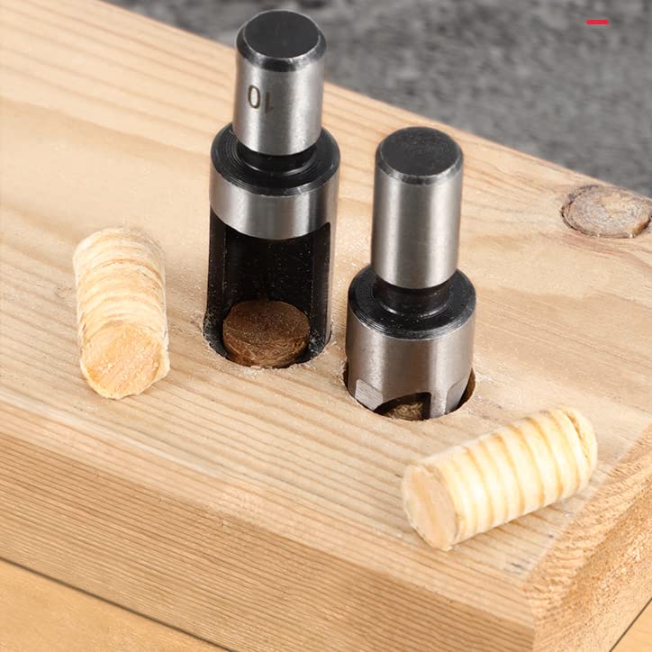 Yakamoz 8 Pieces HSS Taper Claw Type Wood Plug Cutter Drill Bits 16mm 13mm 10mm 6mm Metric (5/8" 1/2" 3/8" 1/4")