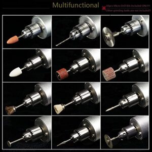 Yakamoz 0.3mm - 4mm Micro Aluminum Portable Handheld Drill DIY PCB Mini Electric Hand Drill with 5A Power Supply & 10pcs Micro Drill Bits