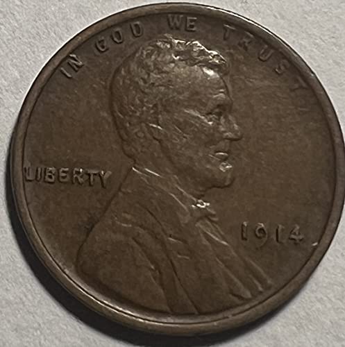 1914 P Lincoln Cent Union Shield Penny Wheat Cent AU Condition Extremely Fine Details