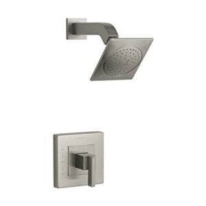 KOHLER TS14670-4-BN Loure(R) Rite-Temp(R) Shower Valve Trim with Lever Handle and 2.5 gpm showerhead, Vibrant Brushed Nickel