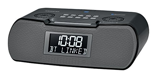 Sangean Compact Bluetooth AM/FM Dual Alarm Clock Radio with Large Easy to Read Backlit LCD Display