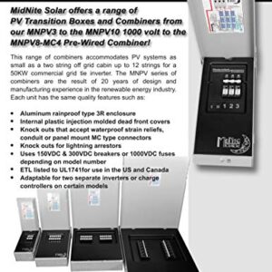 MidNite Solar MNPV8-MC4 Pre-Wired Combiner 8 Position NEMA 3R with 8 Fuseholders