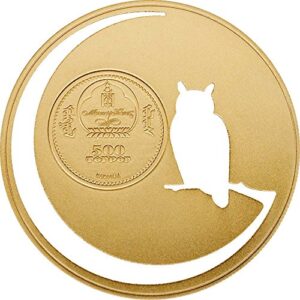2016 DE Mongolian Nature PowerCoin Owl Eagle Silver Coin 500 Togrog Mongolia 2016 BU Brilliant Uncirculated