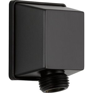 delta faucet 50570-bl showeringcomponents square wall elbow for hand shower, matte black