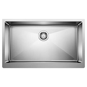 BLANCO 522213 32" QUATRUS R15 Apron-Front Kitchen Sink, Stainless Steel