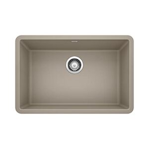 blanco, truffle 522432 precis silgranit single bowl undermount kitchen sink