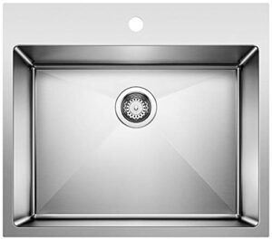 blanco 522136 quatrus r15 drop-in or undermount laundry sink, stainless steel