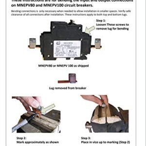 Midnite Solar Circuit Breaker, 100A 150VDC, 1-Pole, Din Mount, Model MNEPV100