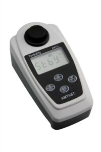 amtast portable turbidity meter kit handheld turbidity tester with carrying case, range: 0-19.99, 20.0-199.9, 200-1000ntu