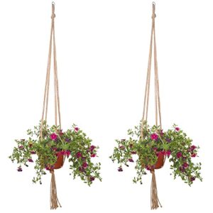 EBOOT 2 Pack 48 Inches Plant Hanger Flower Pot Plant Holder for Indoor Outdoor Decorations, Large, 4 Legs