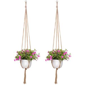 EBOOT 2 Pack 48 Inches Plant Hanger Flower Pot Plant Holder for Indoor Outdoor Decorations, Large, 4 Legs