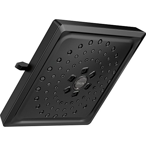 Delta Faucet 3-Spray H2Okinetic Shower Head, Matte Black 52684-BL