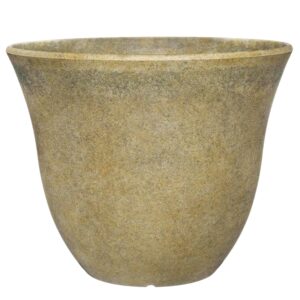 classic home and garden honeysuckle planter, patio pot, 13" fossil stone (one pack)