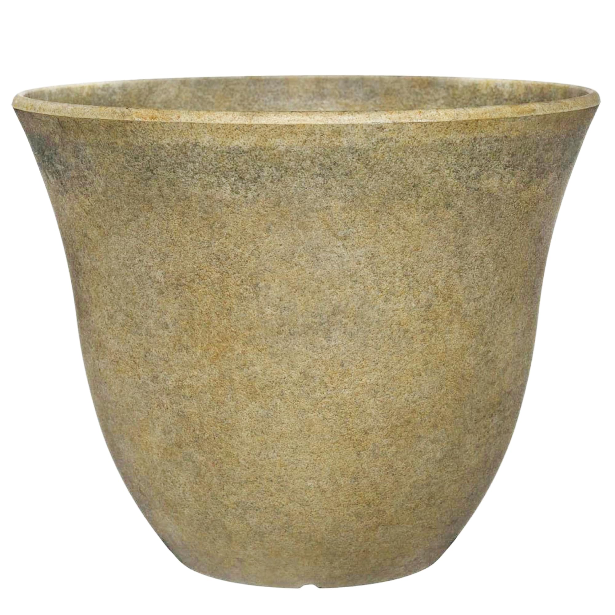 Classic Home and Garden Honeysuckle Planter, Patio Pot, 13" Fossil Stone (One Pack)