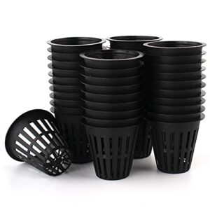 hazoulen small garden plastic net cups pots fits in 2 inch holes, set of 40