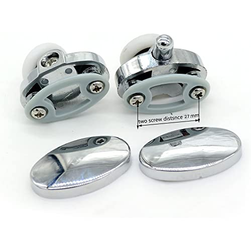 Set of 8 New Oval Butterfly Single Wheel Shower Door Rollers 23mm