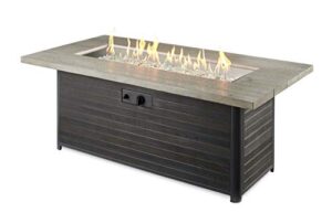 the outdoor greatroom company propane fire pit table - cedar ridge outdoor gas fire pits for outside patio - fire table compatible with natural gas or liquid propane - 80,000 btus