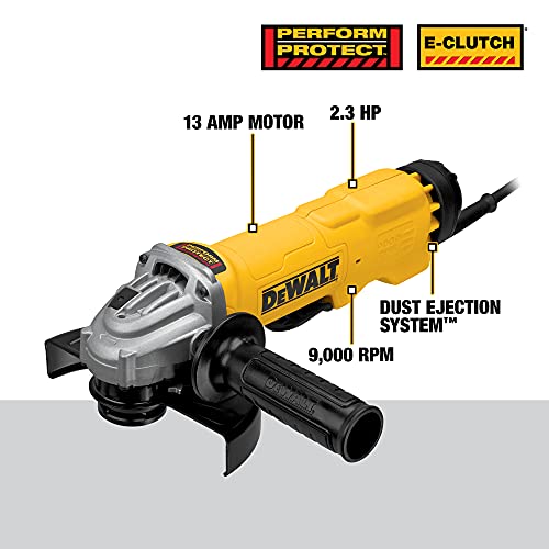 DEWALT Angle Grinder Tool, 6-Inch, Paddle Switch with No Lock-On, 13-Amp (DWE43144N) , Yellow