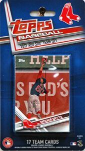 boston red sox 2017 topps factory sealed limited edition 17 card team set with dustin pedroia andrew benintendi mookie betts plus (2018 world series champions)