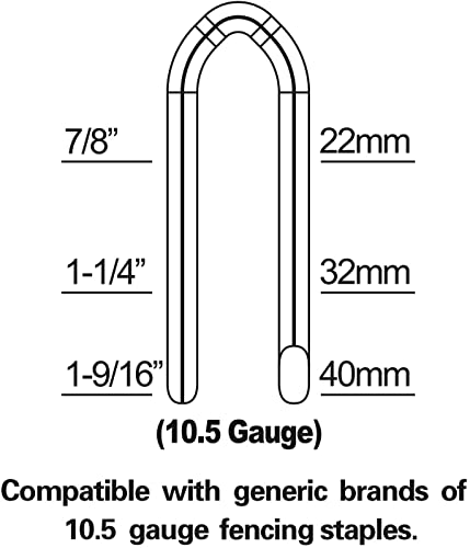 Freeman PFS105 Pneumatic 10.5-Gauge 1-9/16" Fencing Stapler With Adjustable Metal Belt Hook And Case