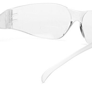 Pyramex Safety Intruder Reader Bifocals Clear Frame with Clear Lens (3 Pair) (Clear + 2.5 Lens)