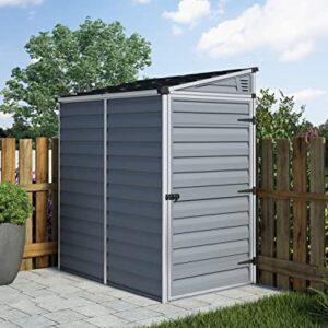 Palram - Canopia Skylight 4' x 6' Lean-to Shed - Gray