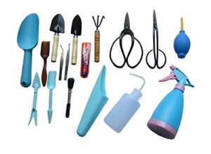 fitool bonsai tools 17piece set, bonsai shear set, succulent garden tools kit 17pack