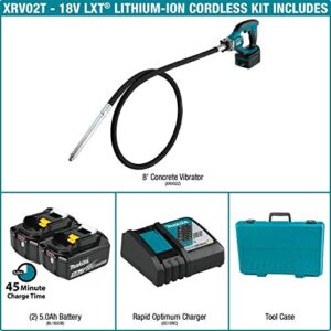 Makita XRV02T 18V LXT® Lithium-Ion Cordless 8' Concrete Vibrator Kit (5.0Ah)