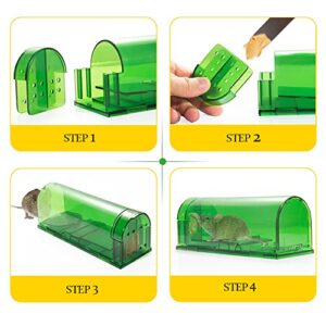Catcha 2 Piece Humane Smart Mouse Trap Live Catch and Release Rodents, Safe Around Children and Pets