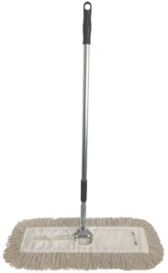 ultimate dust mop kit: industrial-grade performance, heavy-duty frame, telescopic handle - white 18 inch