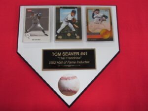 tom seaver 3 card collector home plate plaque to amazon!